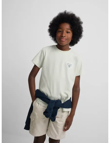 Camiseta kids raqueta etnica verde