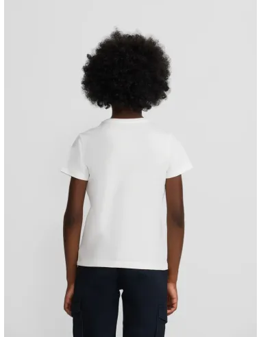Camiseta kids raqueta media blanca