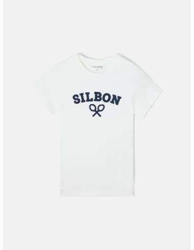 Camiseta kids raqueta media blanca