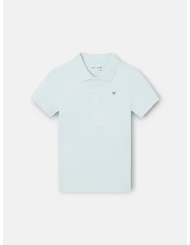Polo kids raqueta etnica azul