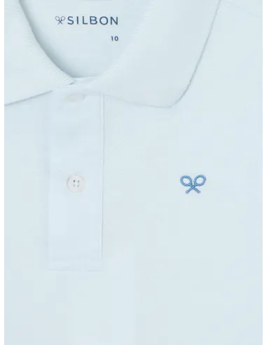 Polo kids raqueta etnica azul