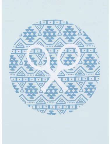 Polo kids raqueta etnica azul
