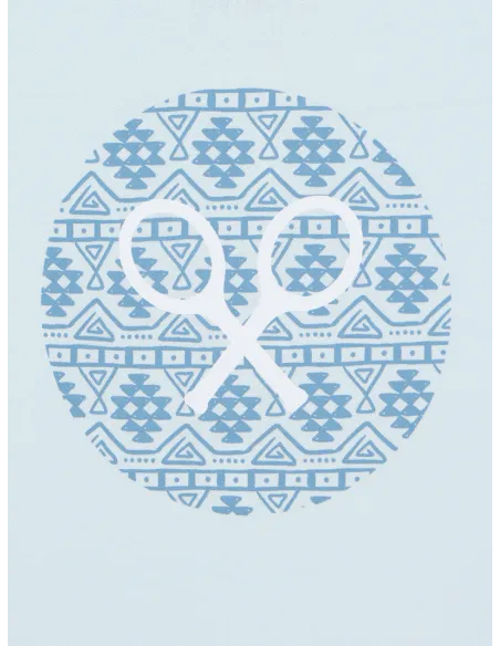 Polo kids raqueta etnica azul