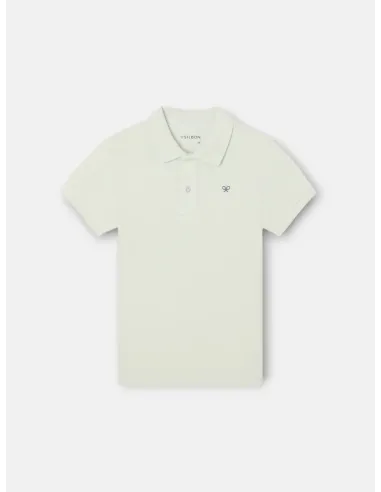 Polo kids raqueta etnica verde