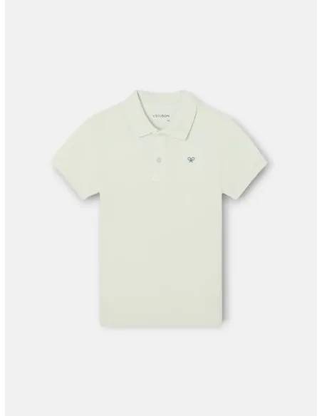 Polo kids raqueta etnica verde