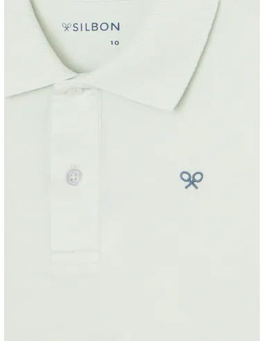 Polo kids raqueta etnica verde