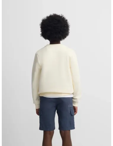Sudadera kids Silbon raqueta media multicolor crema