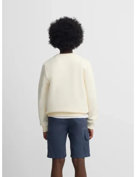 Sudadera kids Silbon raqueta media multicolor crema