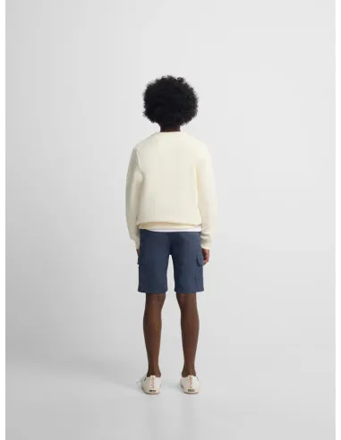 Sudadera kids Silbon raqueta media multicolor crema