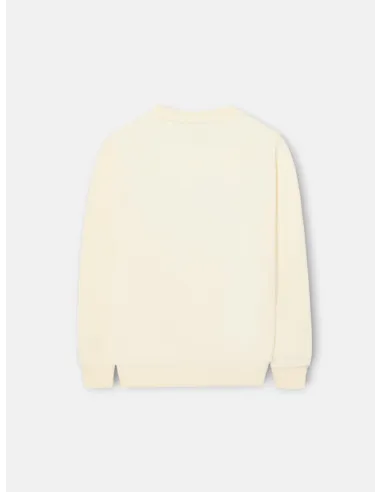 Sudadera kids Silbon raqueta media multicolor crema