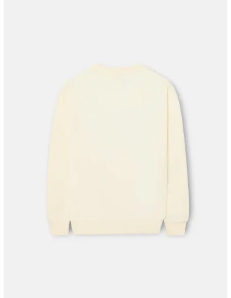 Sudadera kids Silbon raqueta media multicolor crema