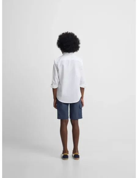 Camisa sport kids lino blanco