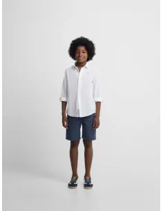 Camisa sport kids lino blanco