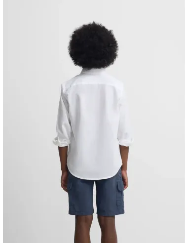 Camisa sport kids lino blanco