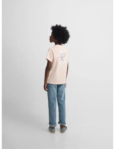 Camiseta kids raqueta etnica coral
