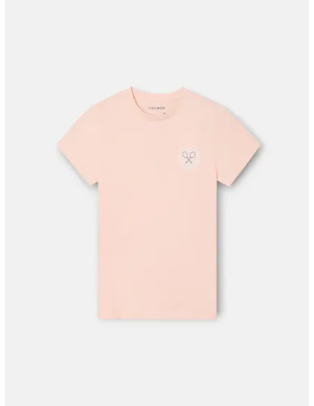 Camiseta kids raqueta etnica coral