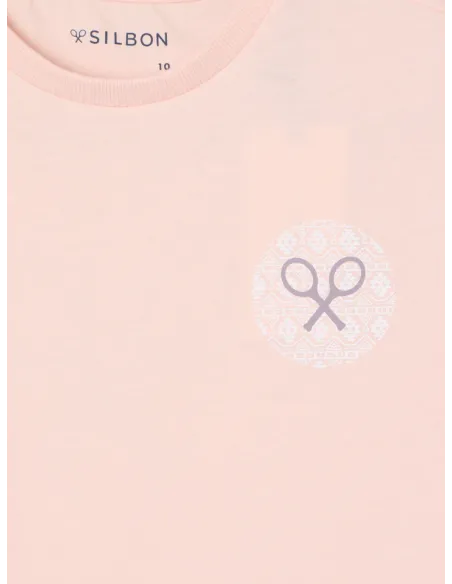 Camiseta kids raqueta etnica coral