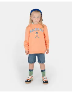SUDADERA RETRO KIDS CORAL GLOW