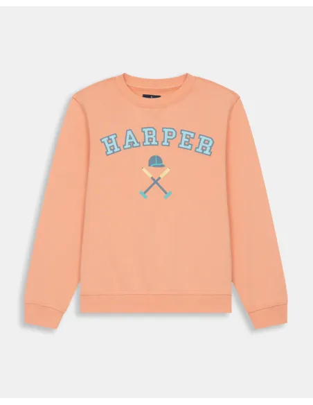 SUDADERA RETRO KIDS CORAL GLOW