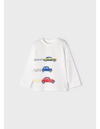 Camiseta m/l "vehicles" - Nata      