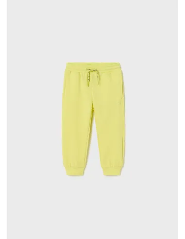 Pantalon felpa basico puños - Limon     