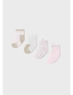 Set 4 calcetines - Rosa baby 