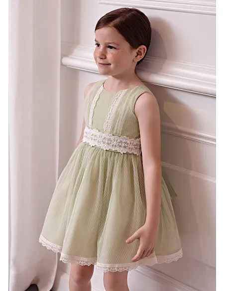 Vestido tul rombos - Verde | ABEL & LULA