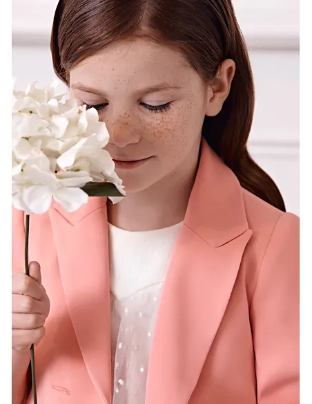 Traje pantalon largo crepe - Salmon | ABEL & LULA