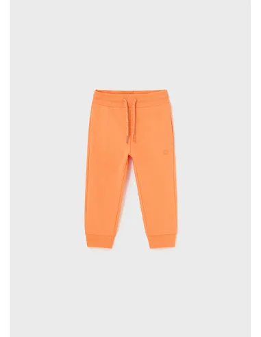 Pantalon felpa basico puños - Mandarina 