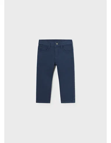 Pantalon sarga slim fit basic - Azul      
