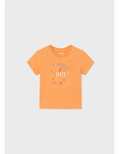 Camiseta m/c embossed - Mandarina 