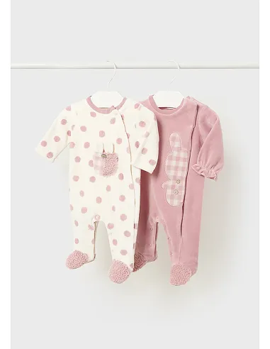 Set 2 pijamas tundosado - Blush     