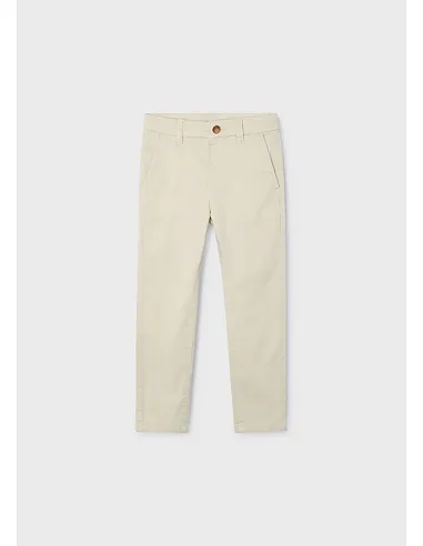 Pantalon chino basico - Dark crema