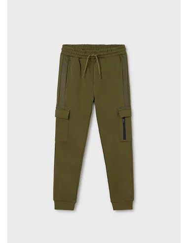 Pantalon punto contraste plan - Khaki     