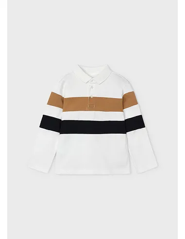 Polo m/l color block - Nata      