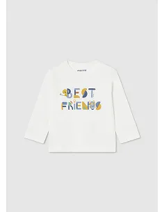 Camiseta m/l friends - Nata...