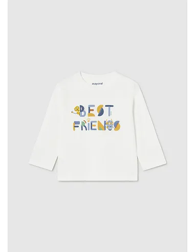 Camiseta m/l friends - Nata      