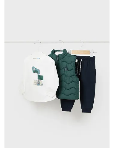 Conj. pant. pullover chaleco - Jade      