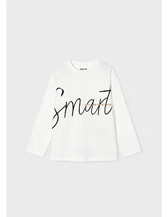 Camiseta m/l smart - Nata...