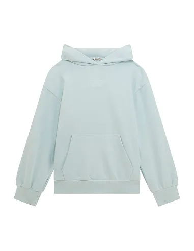 OVERSIZE HOODED LS ACTIVE TOP CLOUDY BLUE