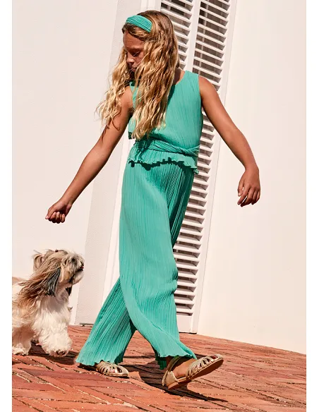 Mono largo gasa plisada - Aloe    | ABEL & LULA