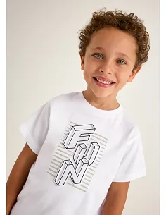 Camiseta m/c embossed "fun"...