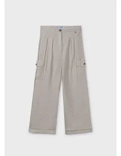 Pantalon largo fluido cargo...