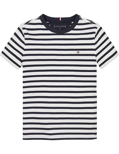 Camiseta Dark Night Navy White Breton Stripe