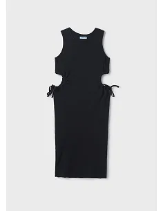 Vestido midi canale - Negro