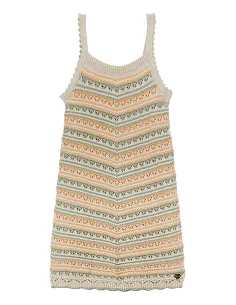 CROCHET SL DRESS CREAM AND...